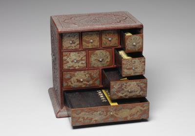 图片[2]-Carved red lacquer chest with decor of figures, Qing dynasty (1644-1911)-China Archive